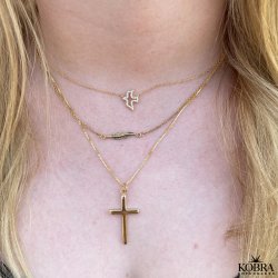 "Merle" 18 carat gold plated necklace / choker with feathers