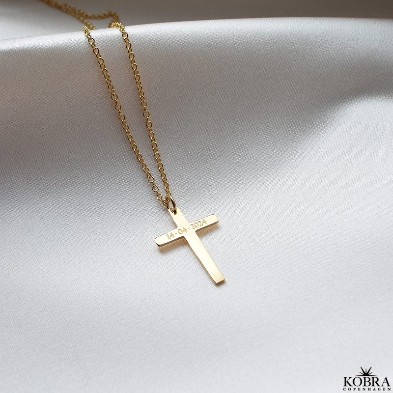 "Free" 18 carat gold plated cross with personal engraving