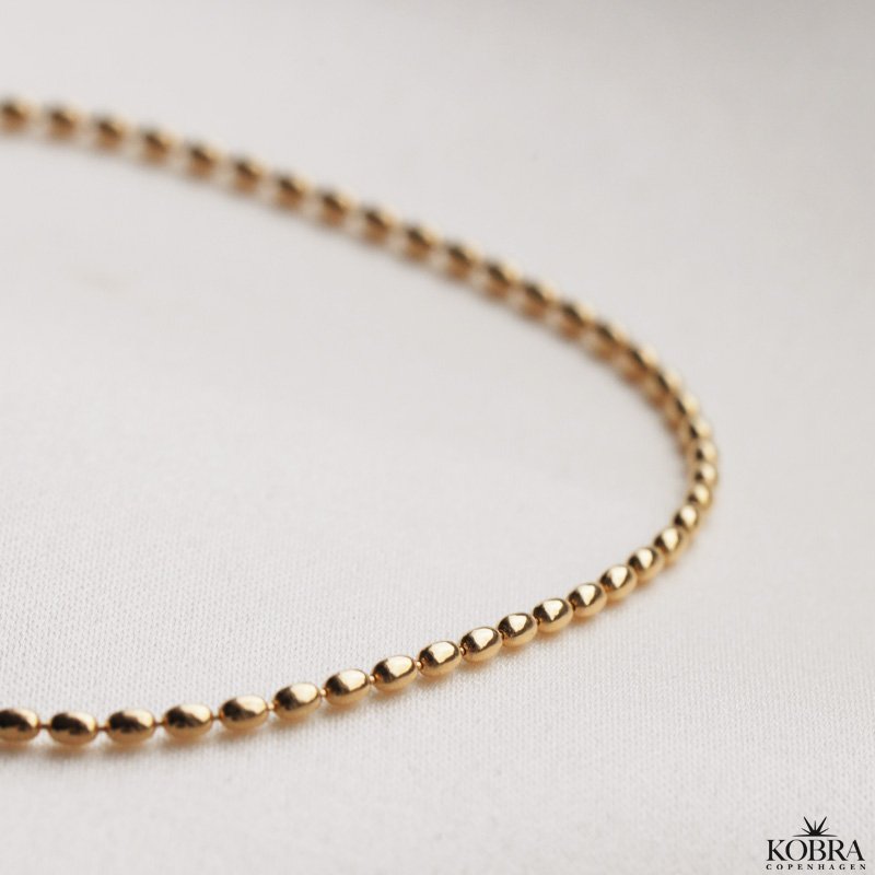 "Mandy" 18 karat forgyldt ankelkde med guldkugler