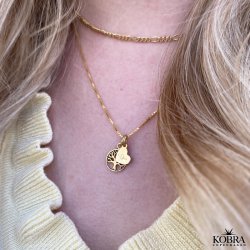 "Believe" gold necklace with the tree of life