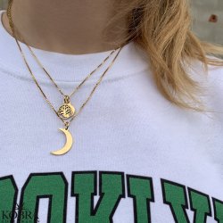"Celena" 18 carat gold plated Moon necklace