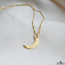 "Celena" 18 carat gold plated Moon necklace