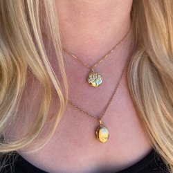 "Lia" 18 karat forgyldt Livets Træ medaljon