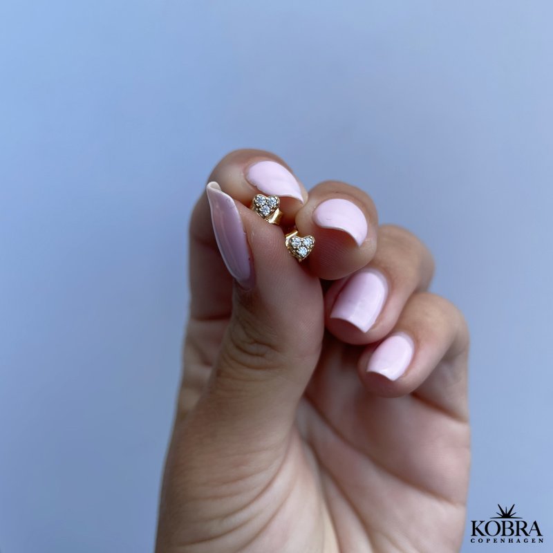 "Embrace" restikker med hjerter og sten i forgyldt