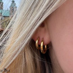 "Mini Malibu" guld hoops