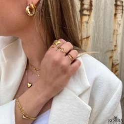 "Aura" 18 karat forgyldt hjerte halskęde inklusiv indgravering