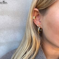 Chunky "Alex" reringe i 18 karat forgyldt