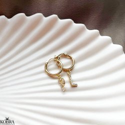 "Alias" gold earrings / hoops with your letters