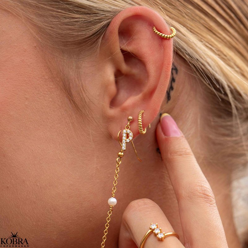 "Alias" gold earrings with your letters