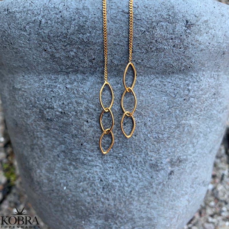 "Willow" 18 karat forgyldte reringe 