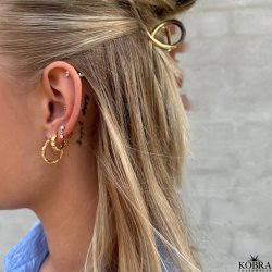 "Sky Light" gold earrings with stones