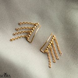 "Waterfall" guld reringe "op ad ret" med guldkder