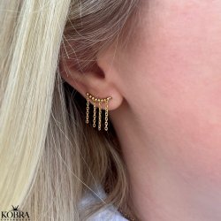 "Waterfall" guld reringe "op ad ret" med guldkder