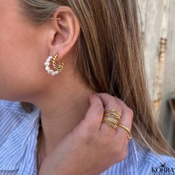 "Zilla" snoet guld hoops / reringe