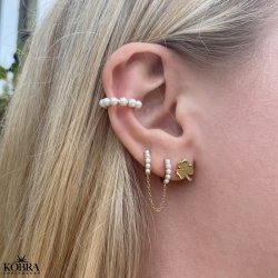 "Bellis" sm guld restikker med treklvere