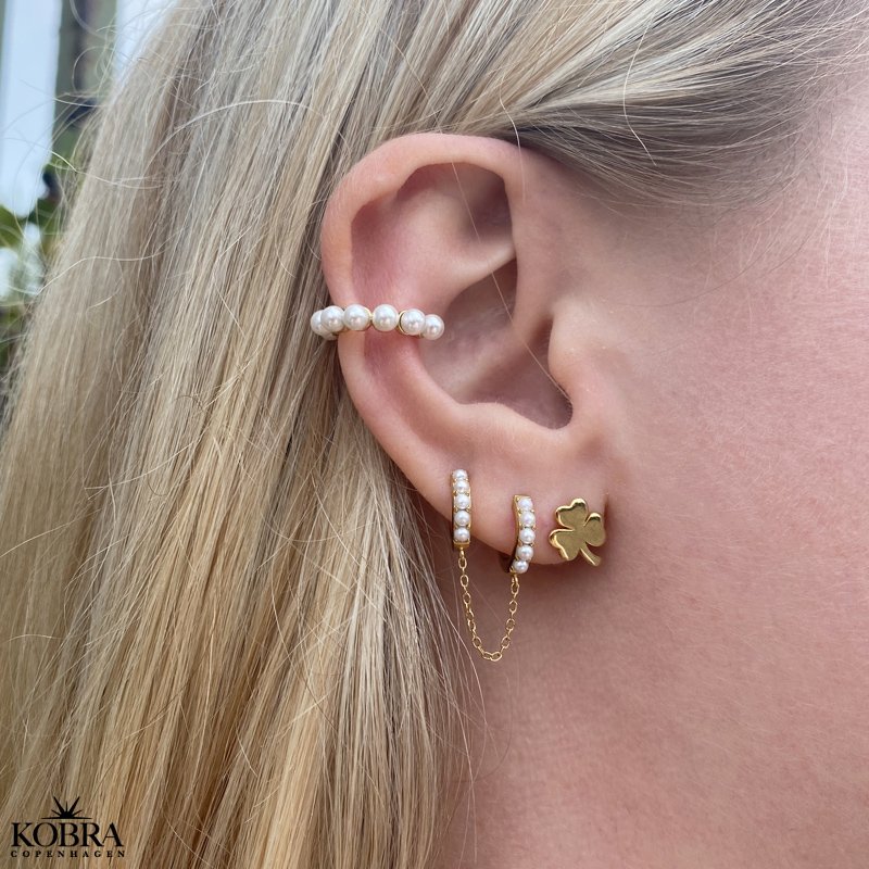 "Bellis" sm guld restikker med treklvere