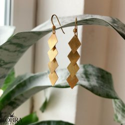 "Harlekin" 18 karat forgyldte diamant formet reringe