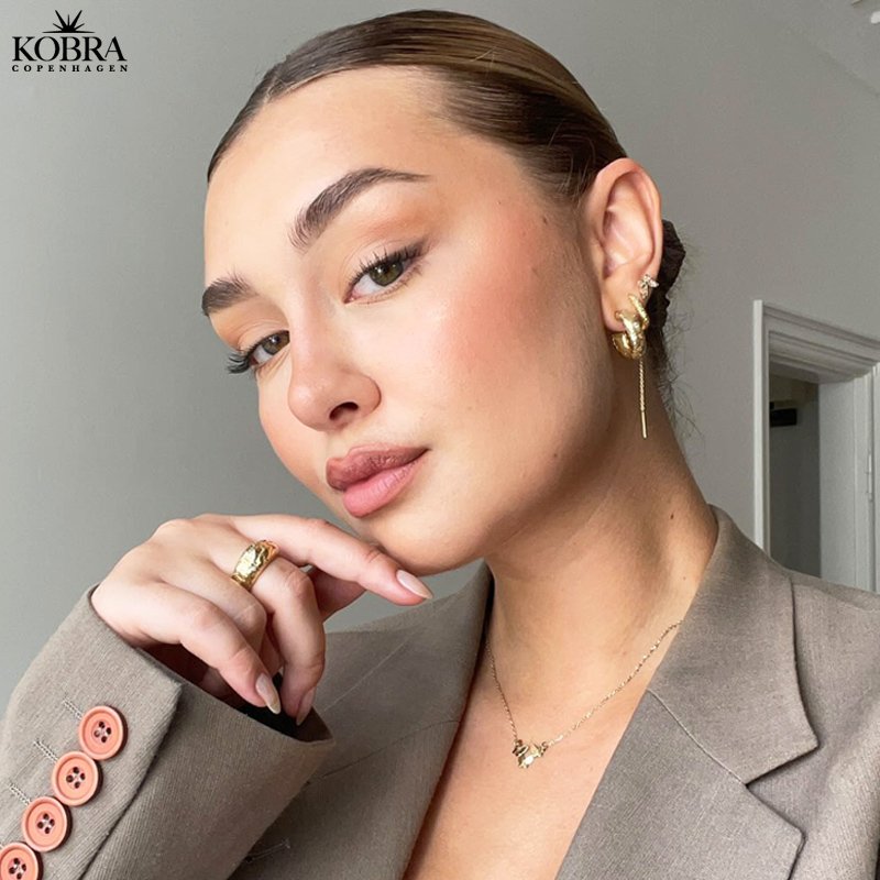 "Maddie" Sommerfugle guld reringe med trde