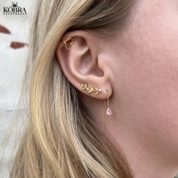 "Sola" hjerte earcuff i forgyldt