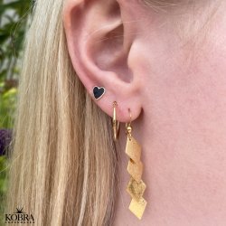 "Cirkeline" (small) sm hoops i 18 karat forgyldt