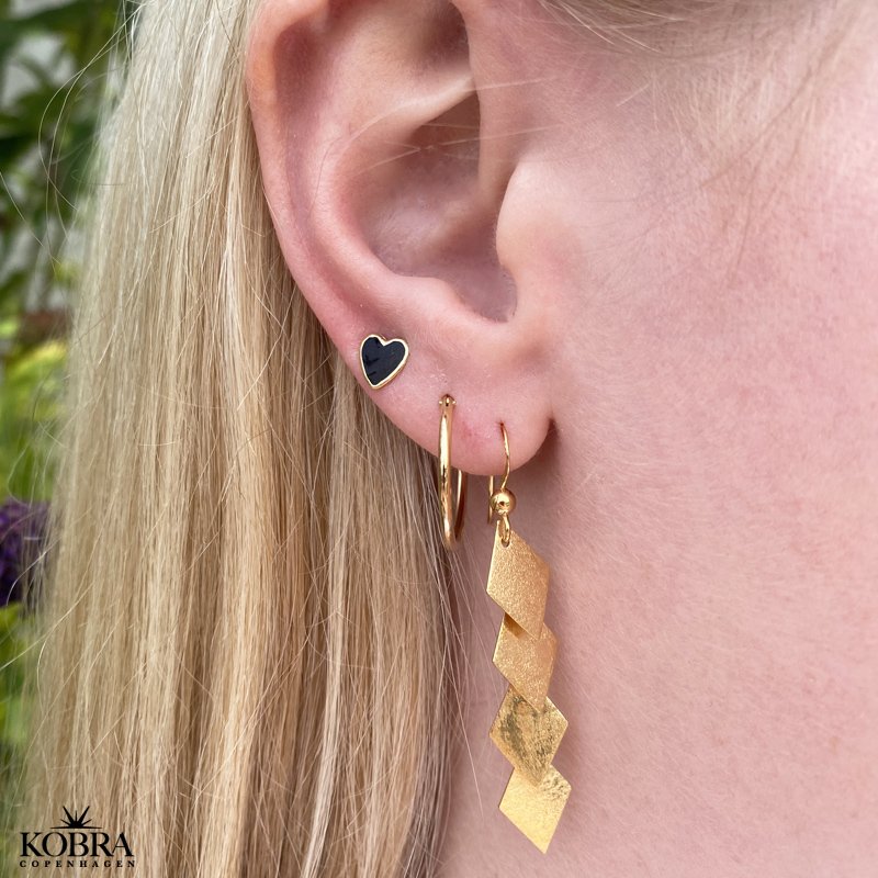 "Cirkeline" (small) sm hoops i 18 karat forgyldt