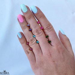 "Tulip" sm guld restikker i forskellige farver