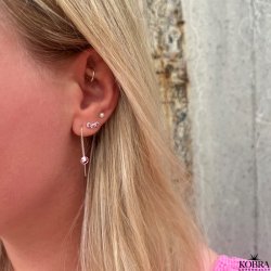 "Katrina" slv reringe med 3 lyserde sten