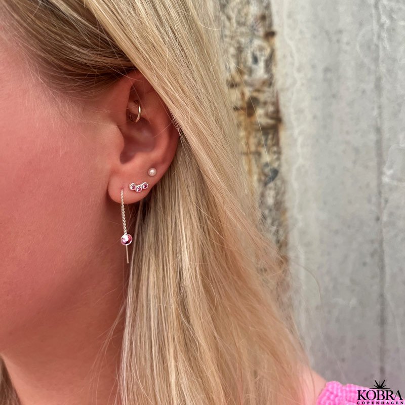 "Katrina" slv reringe med 3 lyserde sten