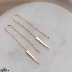 "Vania" 18 karat forgyldte retrde med vedhng