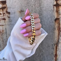 "Clinton" 10mm panzer armbånd forgyldt med 18 karat