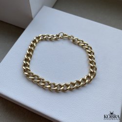 "Panzer" 18 karat forgyldt panzer armbnd til mnd