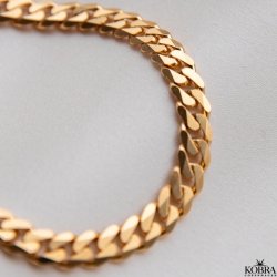 "Clinton" 18 karat forgyldt panzer 5 mm. armbnd