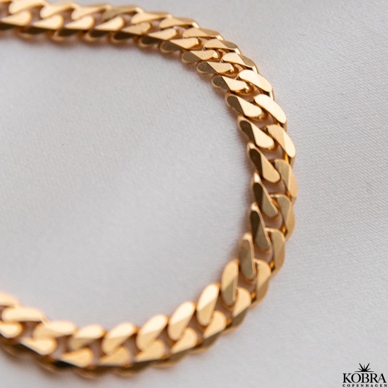 "Clinton" 18 karat forgyldt panzer 5 mm. armbnd