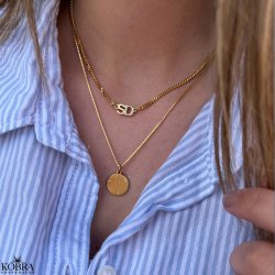 "Kalia" 18 karat forgyldt amulet med din gravering