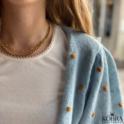 "Panzer" 18 carat gold plated chunky panzer necklace