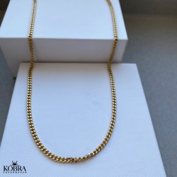 "Clinton" 3mm panzer halskde forgyldt med 18 karat til herre