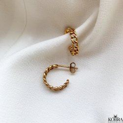 "Billie" sm 18k forgyldt creolere i "kde"