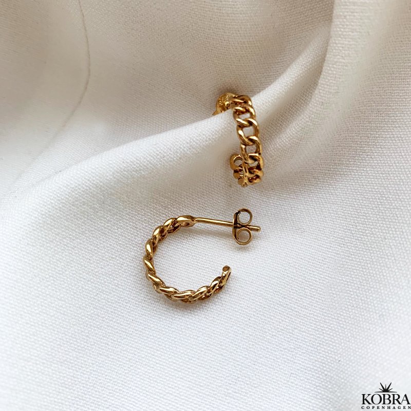 "Billie" sm 18k forgyldt creolere i "kde"