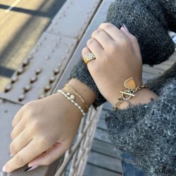 "Sally" bracelet in 18 carat gold plated