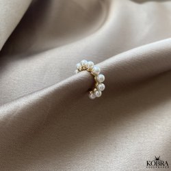 "Floria" perle ear cuff i guld