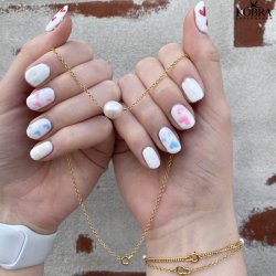 "Agnete" perle halskde i forgyldt