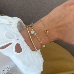 "Lilo" enkelt guld-armb�nd med lille hjerte