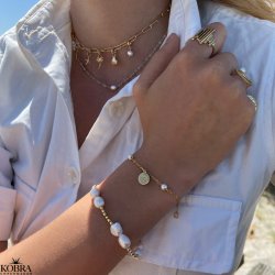 "California" gold necklace with your charms