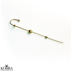 "Cayenne" 18 karat forgyldt earcuff / respyd med guldkugler