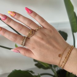 "Emma" flettet ring i gull