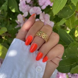 "Melbourne" guld ring med mnster