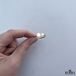 "Dallas" 14 carat gold plated ring with tags including your engraving