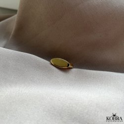 "Malou" 18 karat forgyldt signet ring med indgravering