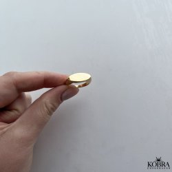 "Malou" 18 karat forgyldt signet ring med indgravering