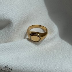 "Boston" 18 karat forgyldt ring med indgravering